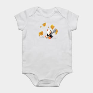 Gooey, Cheesy Hearts Baby Bodysuit